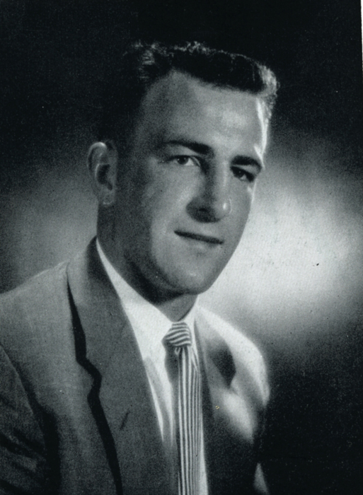 Coach Don Anderson's portrait from the 1959 Numidian yearbook dedication.